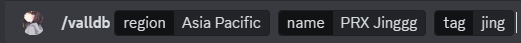 valldb slashcommands usage